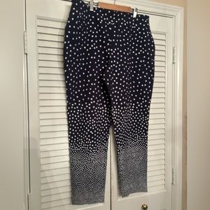 Navy and White Polka Dot Pants